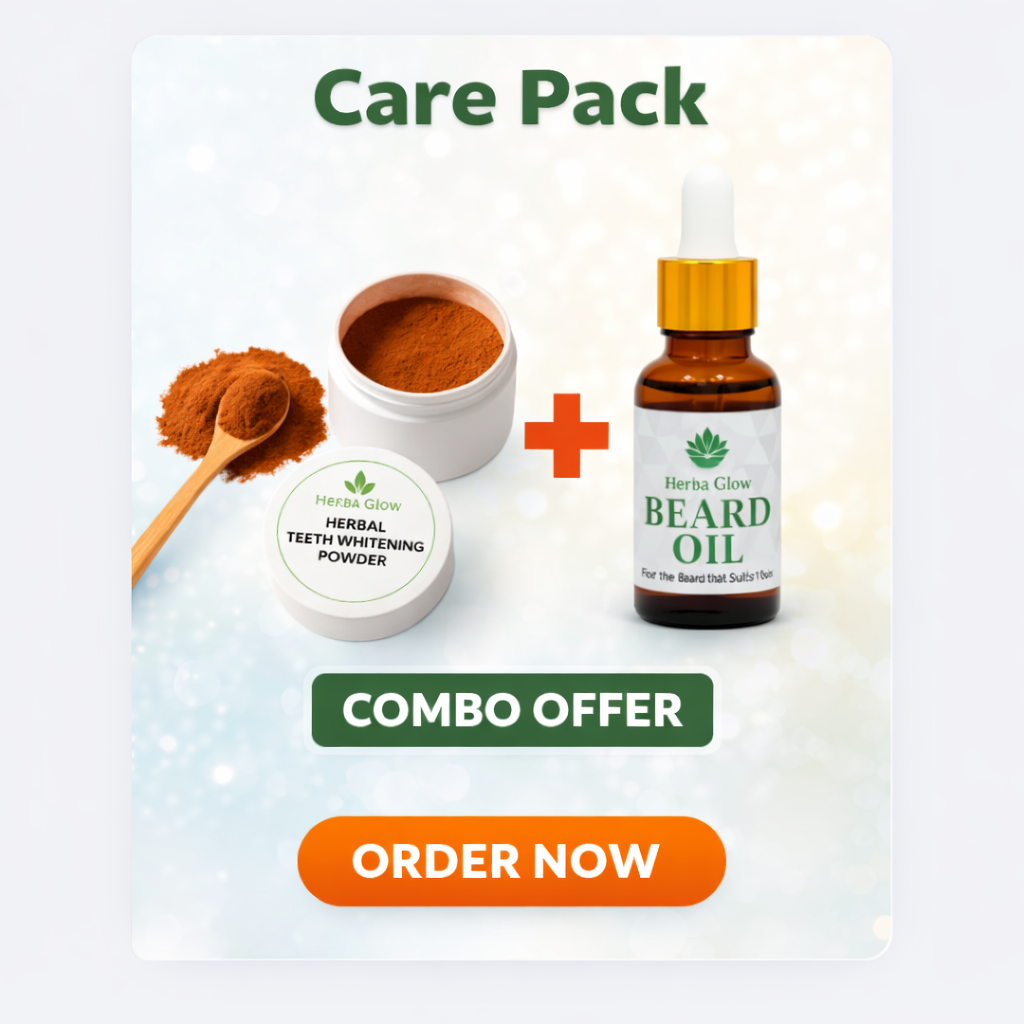 Herba Glow Combo Pack – Whitening Teeth Powder + Beard Oil