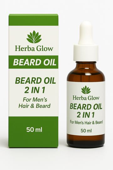 Herba Glow Beard Oil 2 in 1 – For Men’s Hair & Beard – 50ml